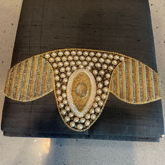 Vintage Kane M silk beaded bag - Picture 3 of 8